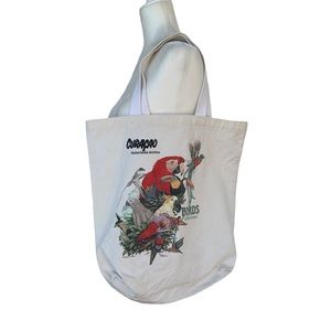 Vintage Curaçao Birds of the Tropics Canvas Tote Bag Souvenir